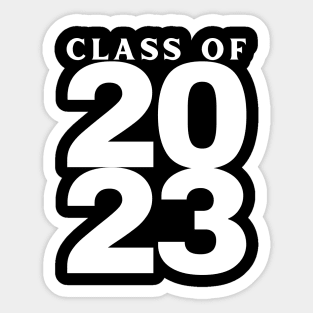 Class Of 2023. Simple Typography Black 2023 Class Of/ Graduation Design. Sticker